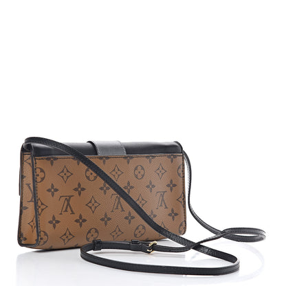 Louis Vuitton Calfskin Reverse Monogram Column Clutch 3 of 11