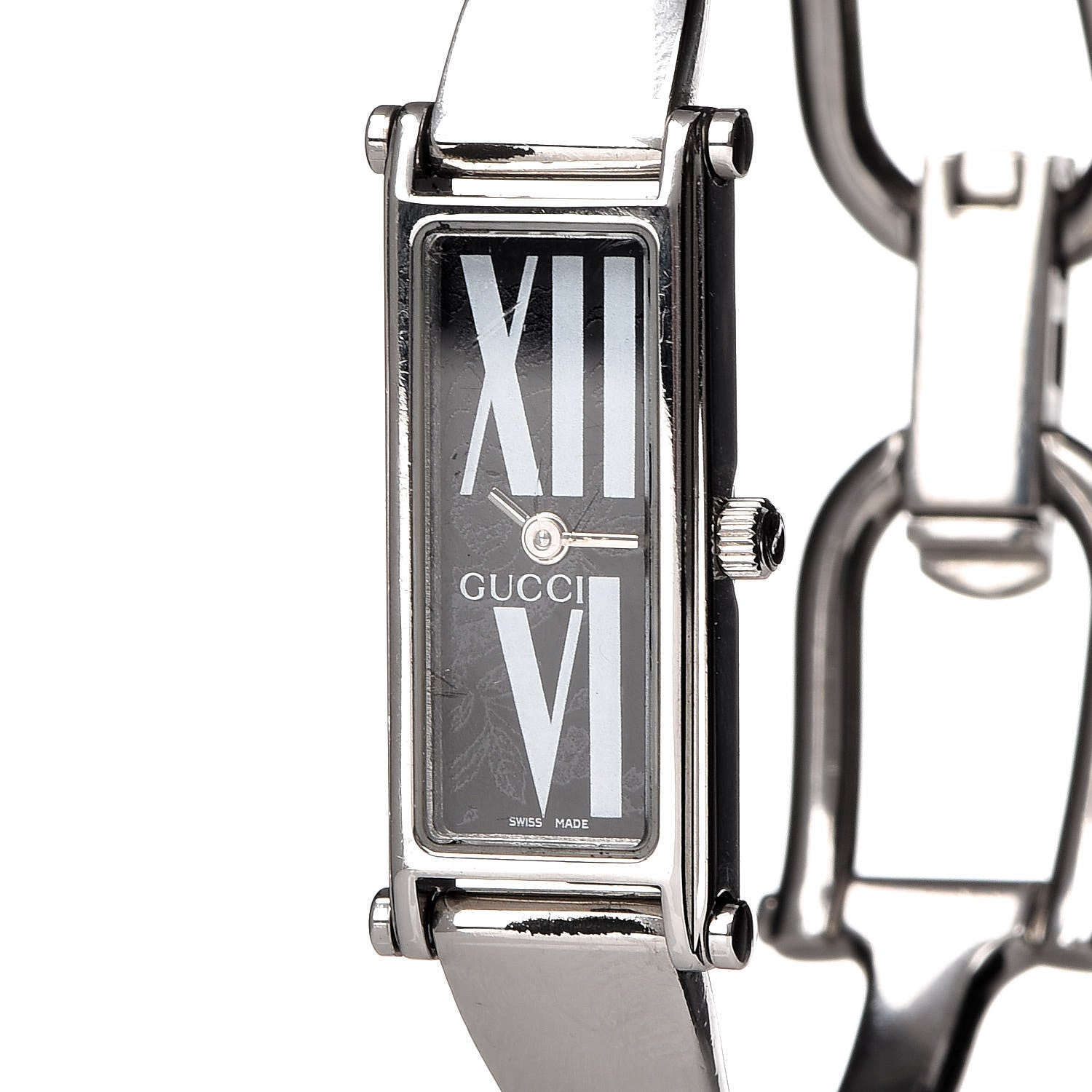 Gucci Stainless Steel 12mm 1500L Horsebit Quartz Watch Black 6 of 6