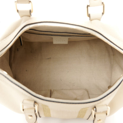 Gucci Calfskin Vintage Web Medium Boston Mystic White 5 of 14