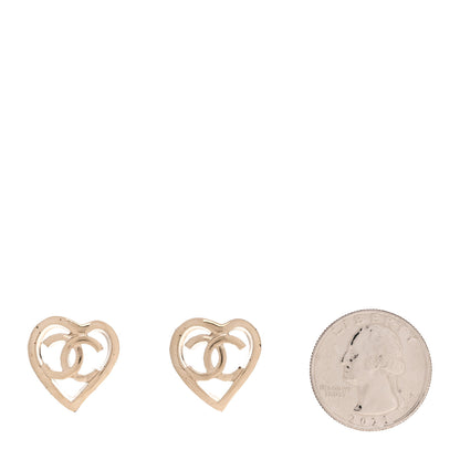 Chanel Metal CC Heart Coco In Love Earrings Gold 2 of 5