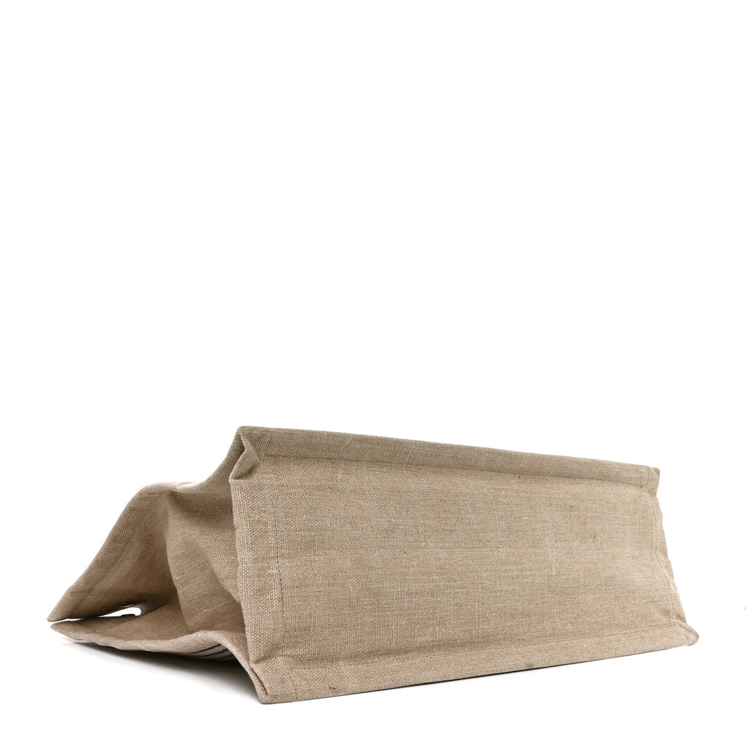 Saint Laurent Linen Calfskin Rive Gauche Tote Natural Black 4 of 10
