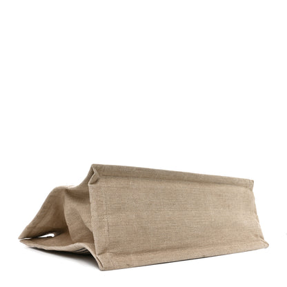 Saint Laurent Linen Calfskin Rive Gauche Tote Natural Black 4 of 10