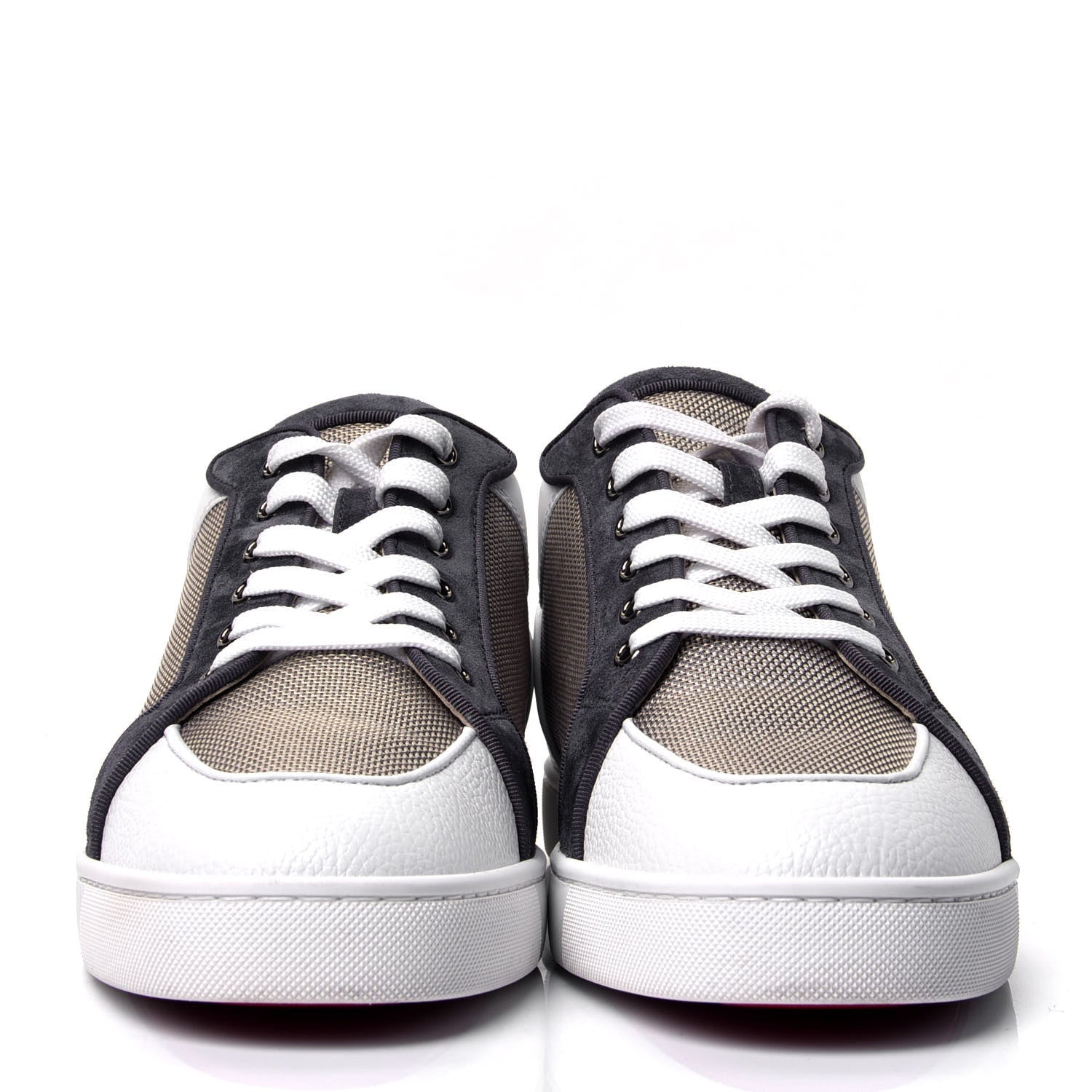 Christian Louboutin Calfskin Mens Rantulow Orlato Flat Sneakers 45 White Grey 2 of 6