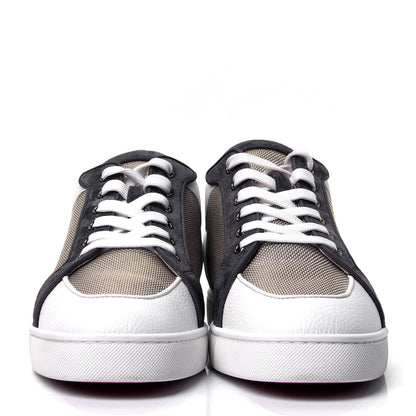 Christian Louboutin Calfskin Mens Rantulow Orlato Flat Sneakers 45 White Grey 2 of 6