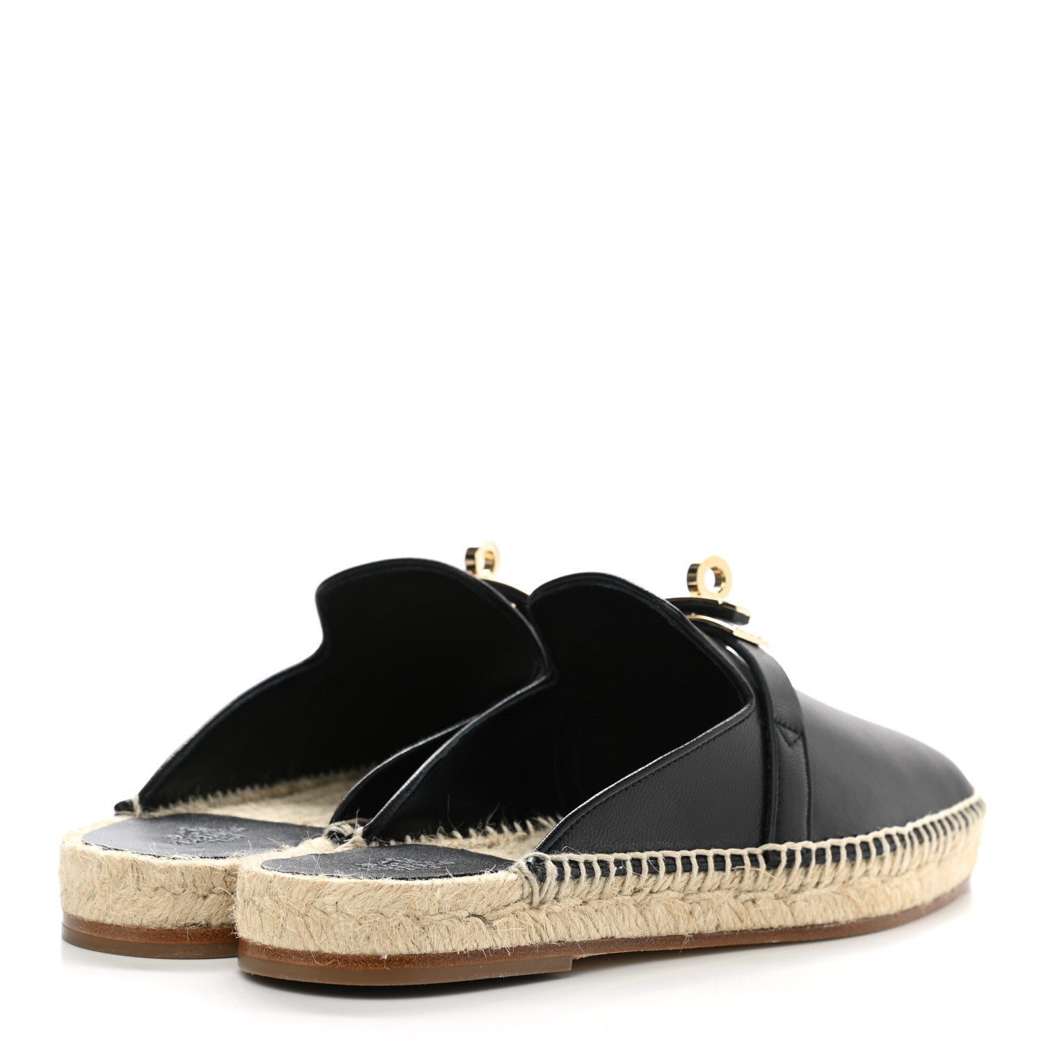 Hermes Goatskin Feria Espadrille 35 Black 4 of 9