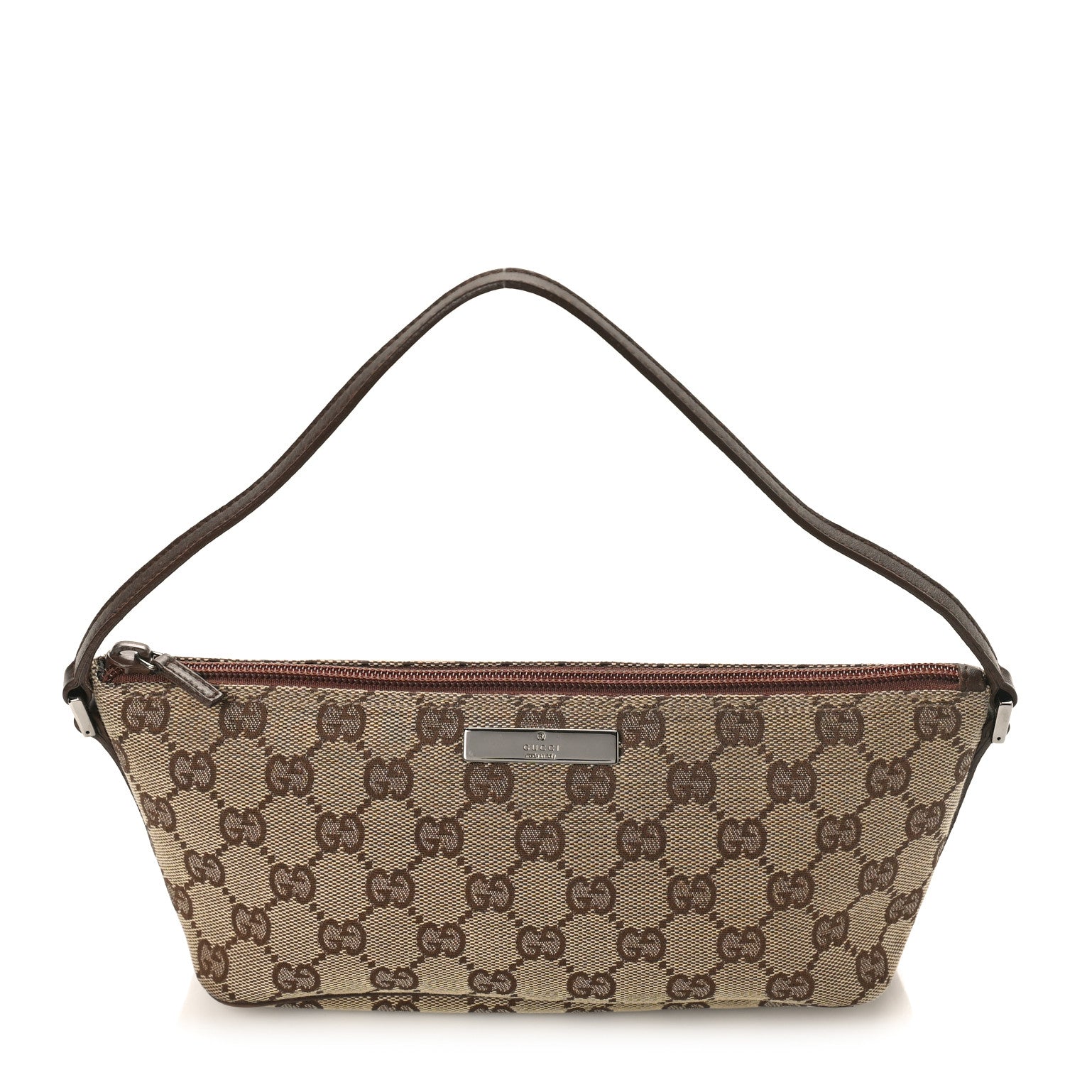 Gucci Monogram Boat Pochette Brown 1 of 9