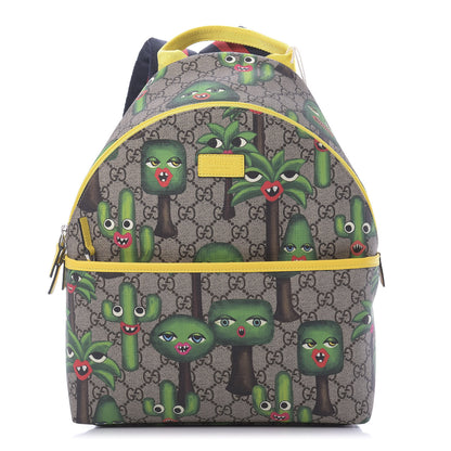 Gucci GG Supreme Monogram Smiling Plants Childrens Backpack 1 of 9