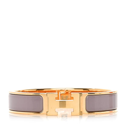 Hermes Enamel Narrow Clic Clac H Bracelet PM Marron Glace 1 of 5