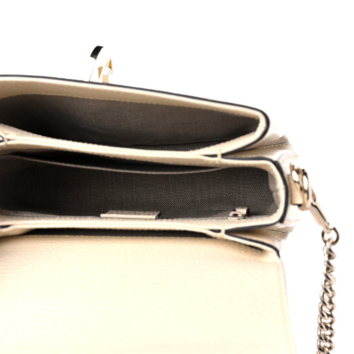 Dollar Calfskin Interlocking G Crossbody Bag Ivoire