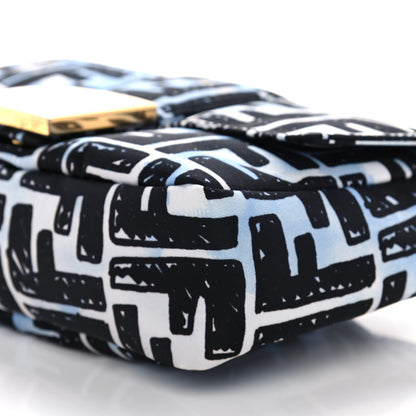 Fendi X JOSHUA VIDES Nylon FF Cloudy Mini Belt Baguette Bag White Celeste Black 12 of 12