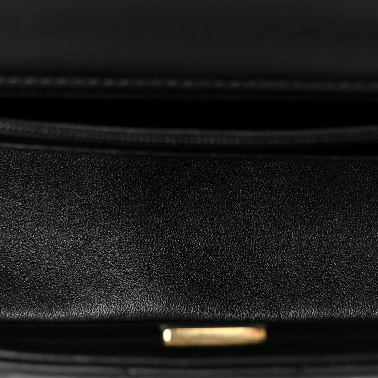 Lambskin Quilted Mini Rectangular Flap Black