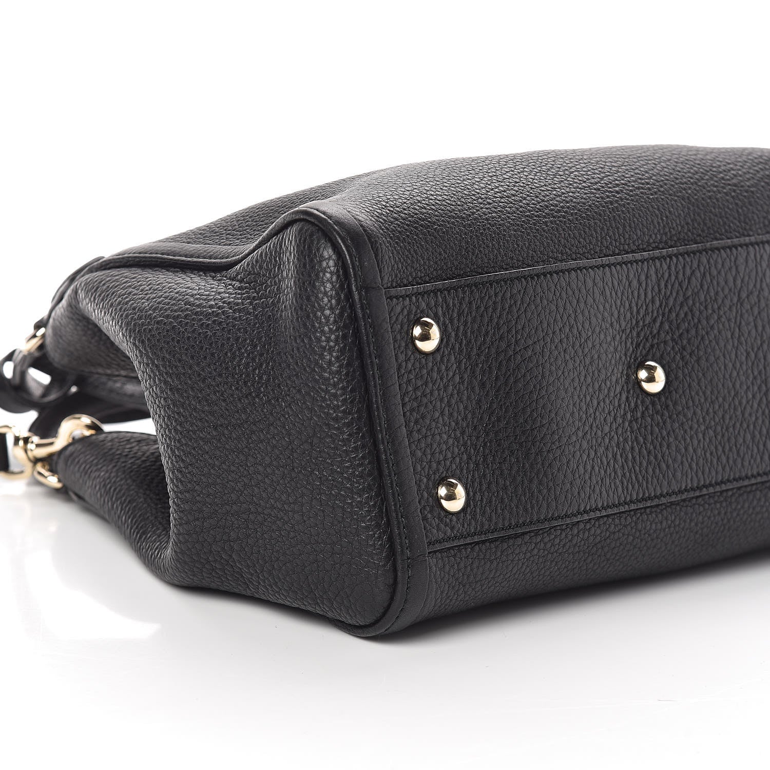 Gucci Pebbled Calfskin Small Soho Shoulder Bag Black 8 of 9