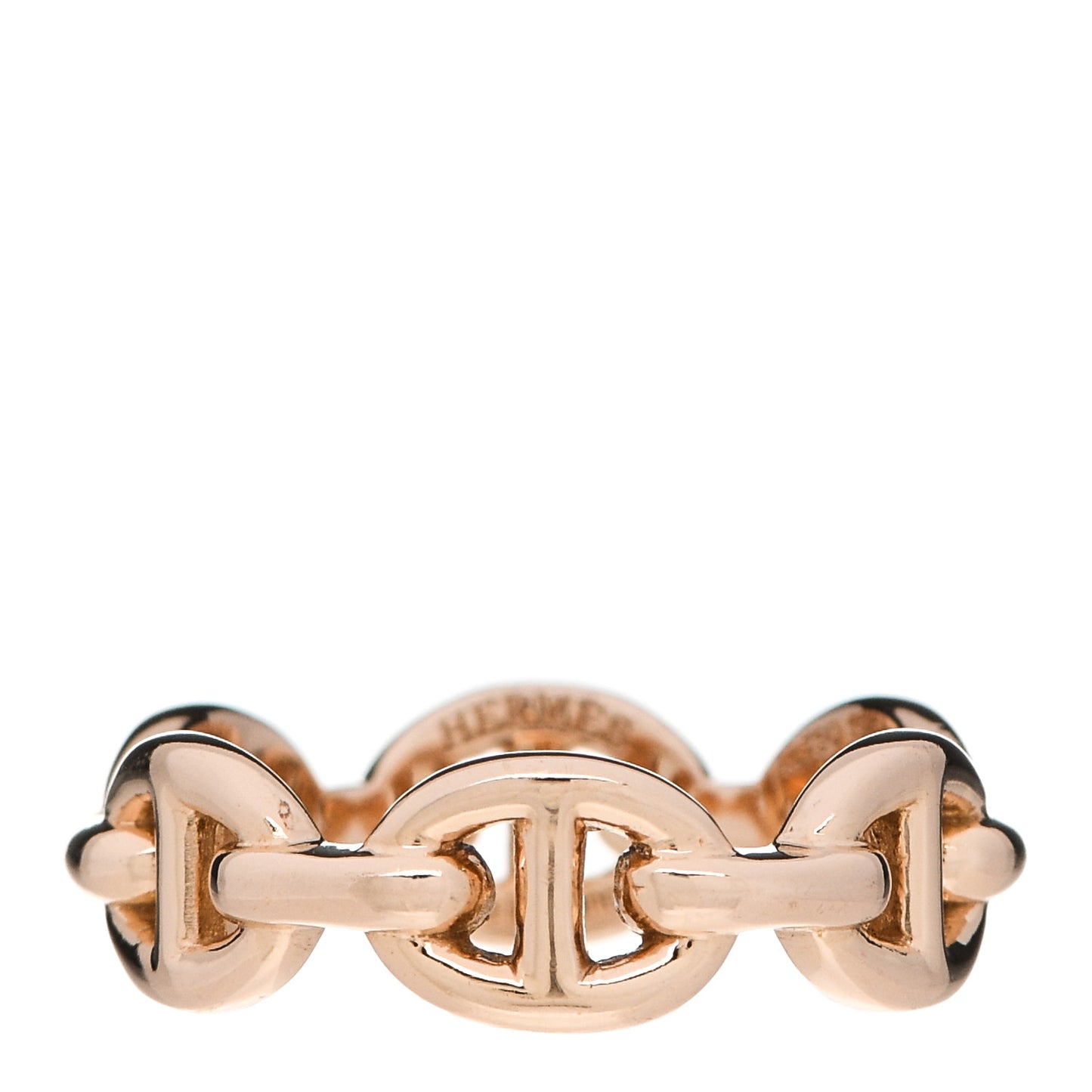 18K Rose Gold PM Chaine D'Ancre Enchainee Ring 48 4.5