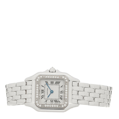 Cartier 18K White Gold Diamond 22mm Panthere Quartz Watch 2 of 4