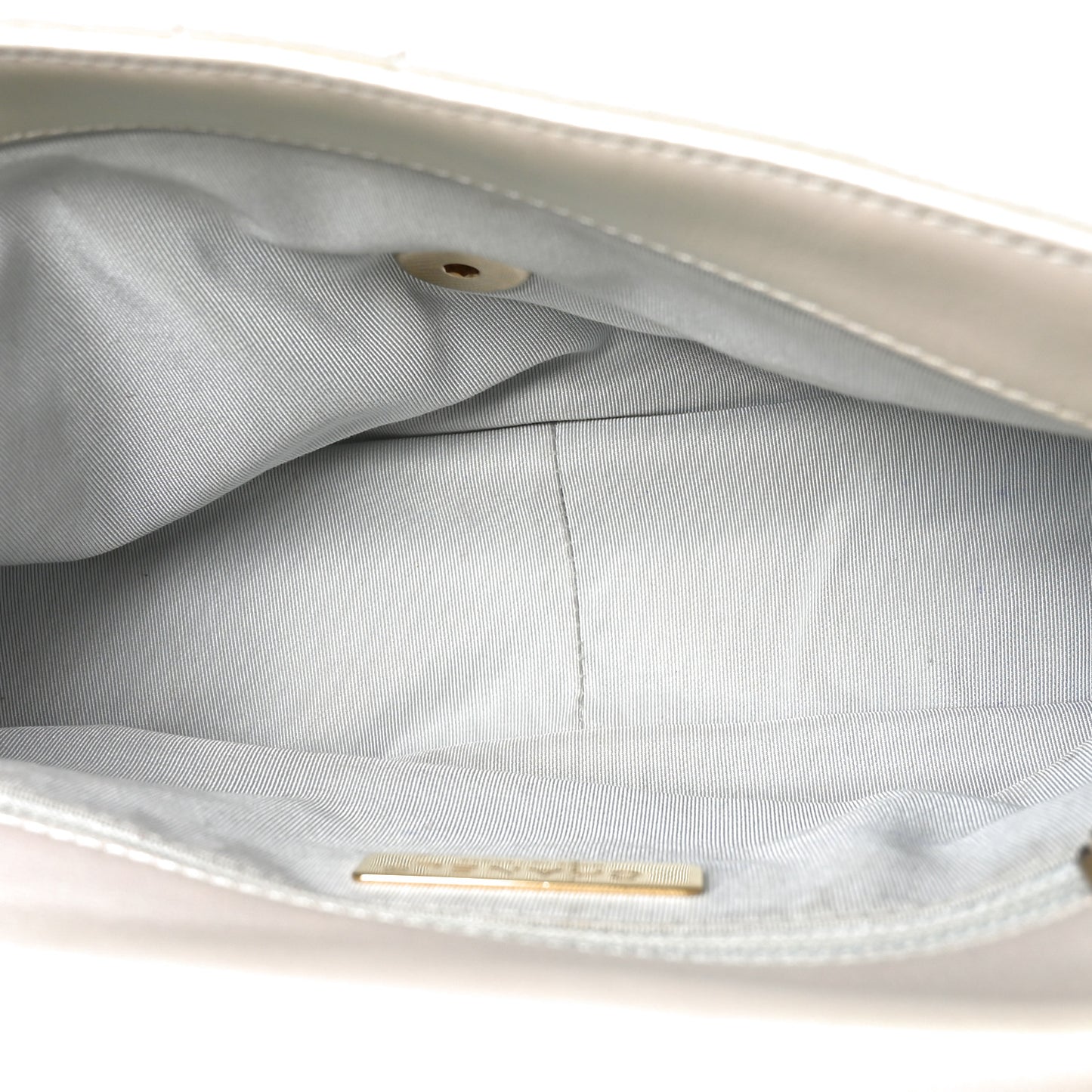 Iridescent Calfskin Quilted Medium Chanel 19 Flap White