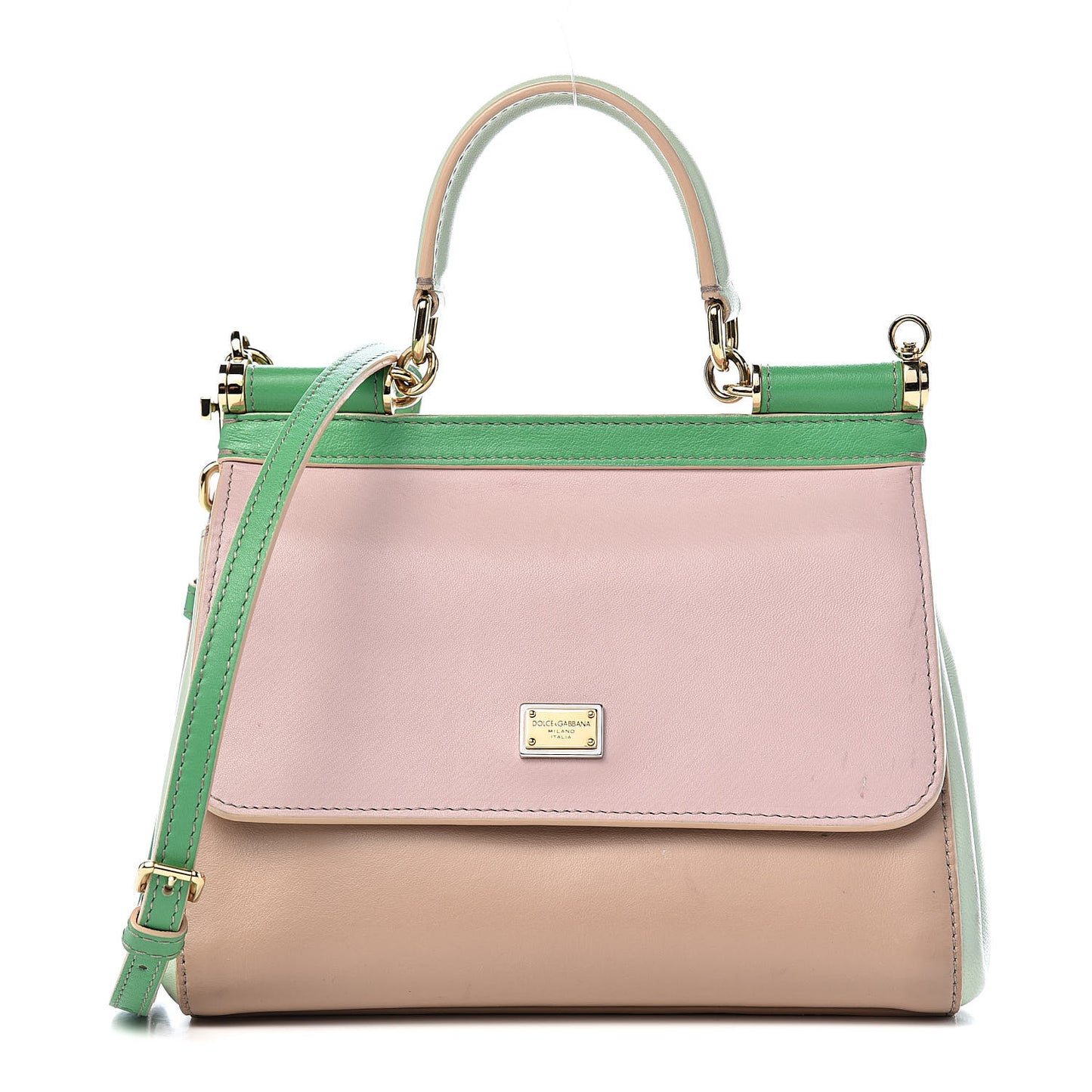 Dauphine Mini Miss Sicily Satchel Pink Green