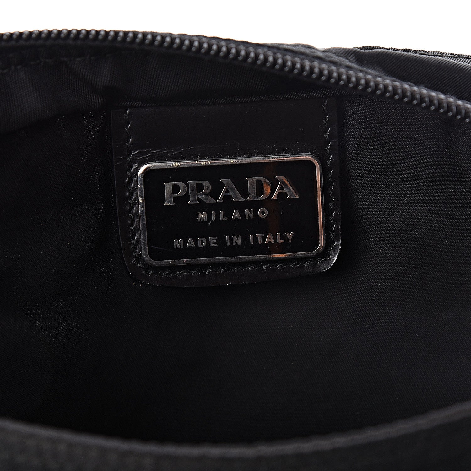 Prada Nylon Flat Messenger Bag Black 6 of 10