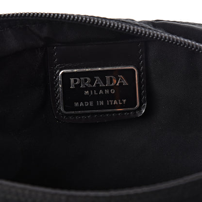 Prada Nylon Flat Messenger Bag Black 6 of 10