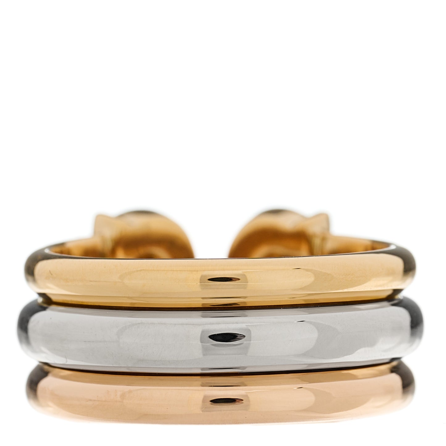 18K Pink Yellow White Gold 8mm C De Cartier Ring 53 6.5