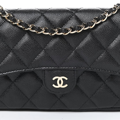 Chanel Caviar Quilted Flap Phone Holder With Chain Black 10 of 13