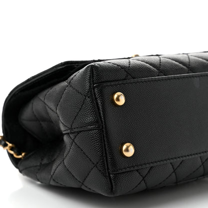 Chanel Caviar Quilted Mini Coco Chain Handle Flap Black 9 of 11