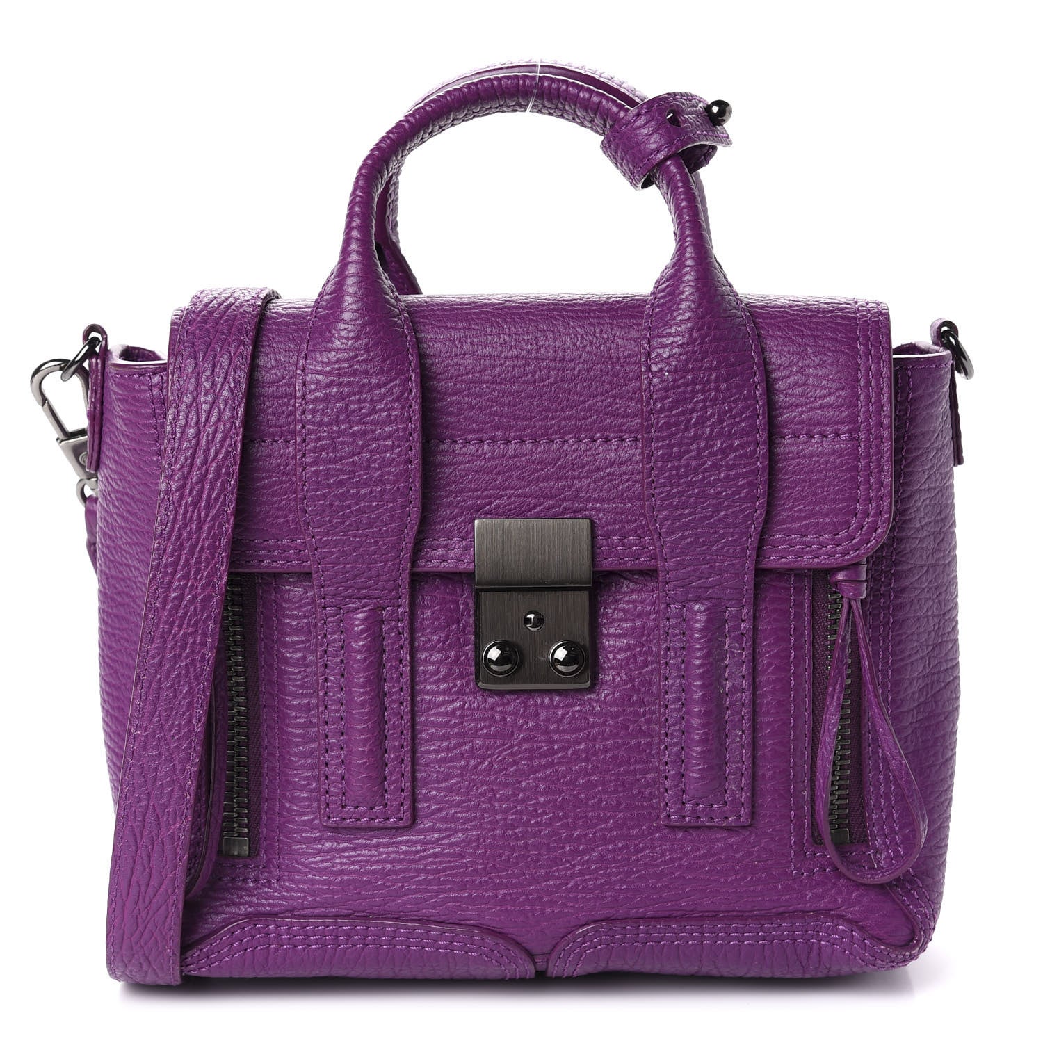3.1 Phillip Lim 3.1 Textured Calfskin Mini Pashli Satchel Orchid 1 of 16