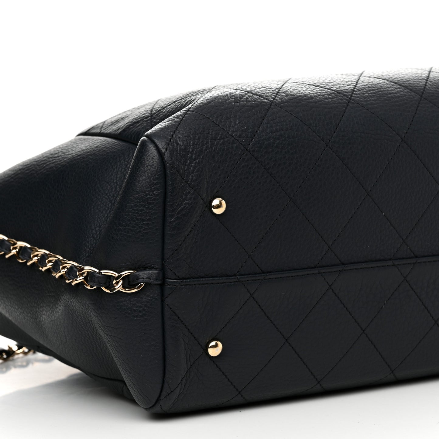 Bullskin Stitched Large Shopping Bag Black
