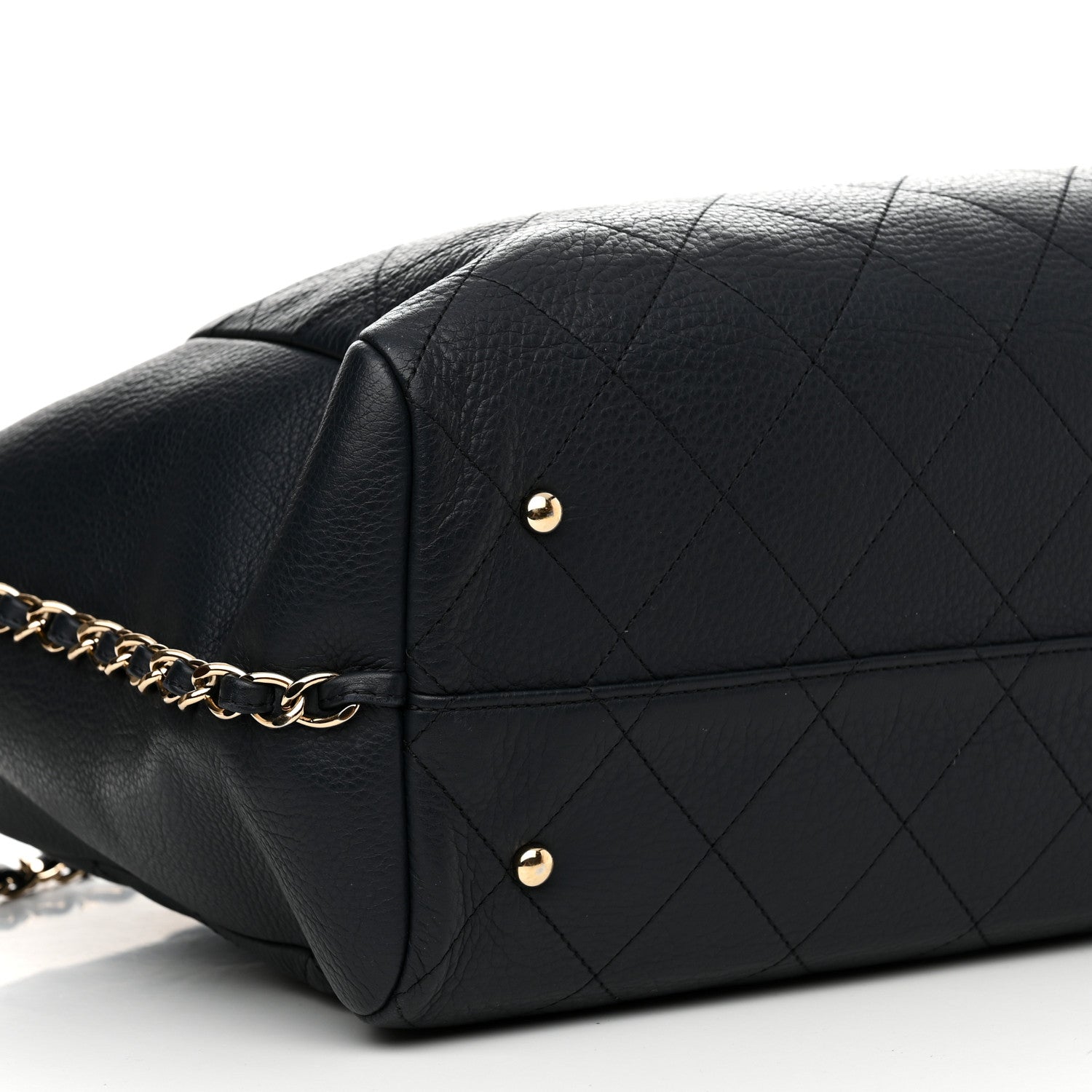 Chanel Bullskin Stitched Large Shopping Bag Black 9 of 11