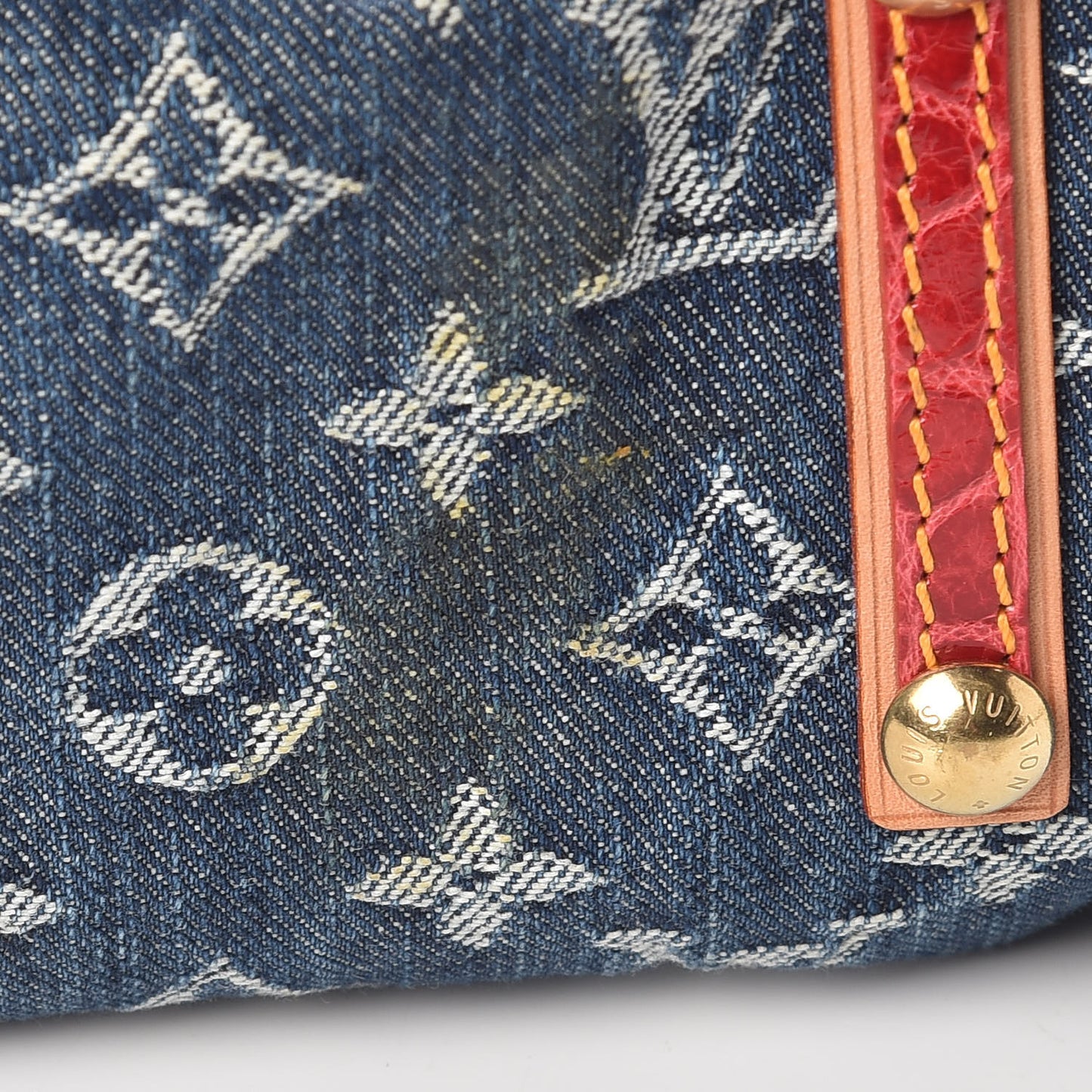Denim Alligator Sac Fermoir PM