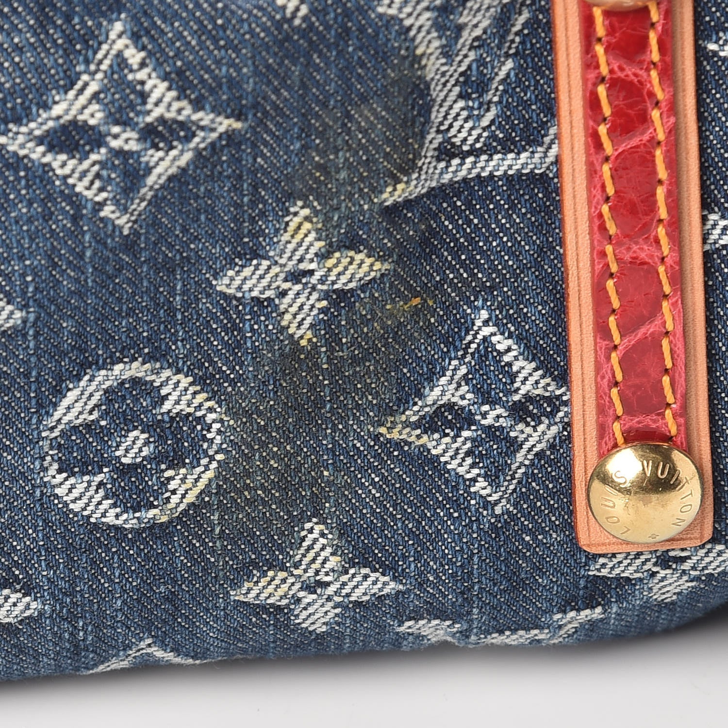Louis Vuitton Denim Alligator Sac Fermoir PM 10 of 10