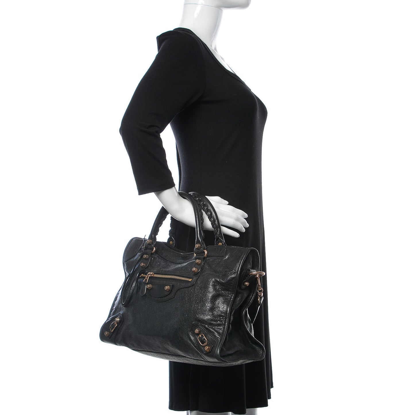 Agneau Giant 12 Rose Gold Hardware City Black