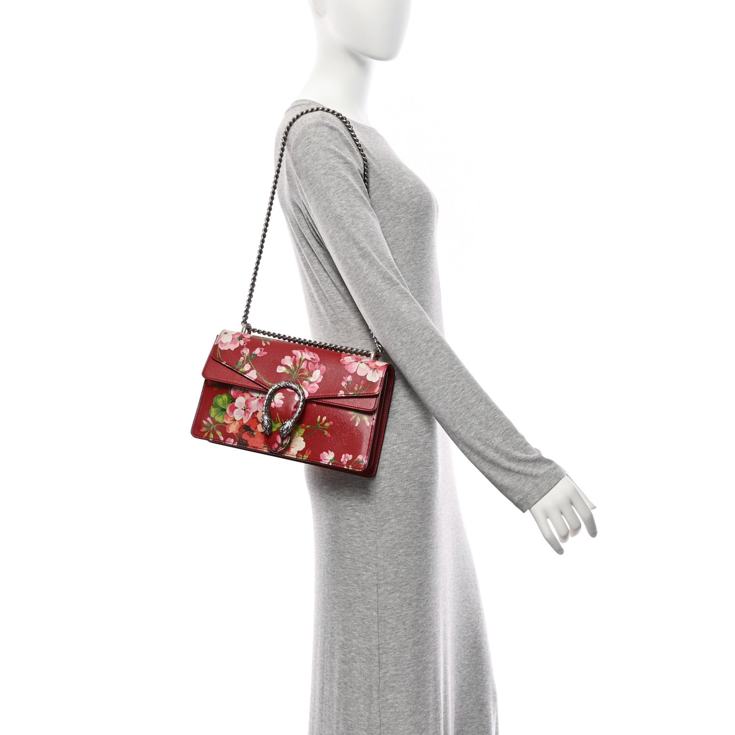 Calfskin Blooms Print Small Dionysus Shoulder Bag Romantic Cherry Multicolor