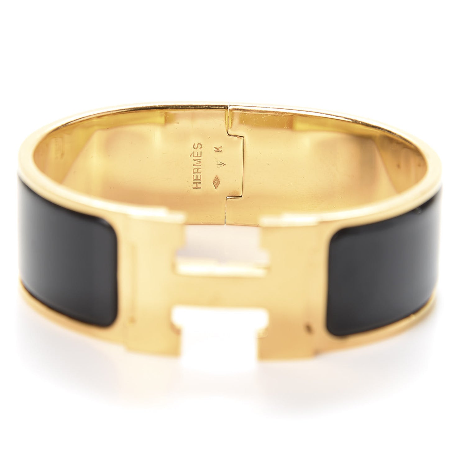 Enamel Wide Clic Clac H Bracelet PM Black