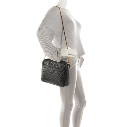 Chanel Lambskin Quilted Tassel Camera Case Black 2 of 8