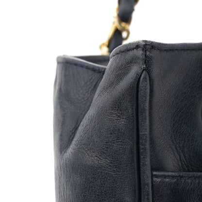 Chanel Lambskin Quilted Shoulder Bag Navy Blue 12 of 15