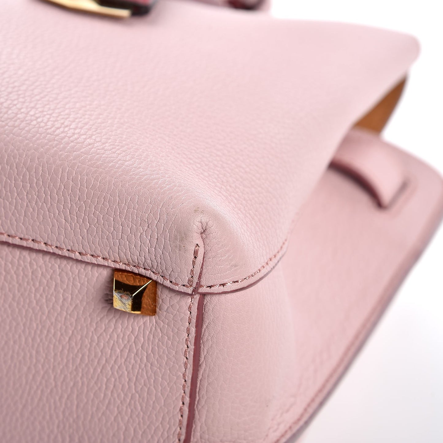 Grained Calfskin Medium Milla Tote Pale Mauve