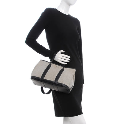 Hermes Twill D H Negonda Garden Party 30 TPM Ecru Black 3 of 11