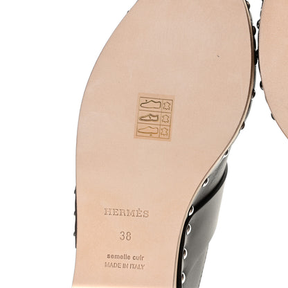 Hermes Calfskin Calya Mules 38 Cafe 8 of 11