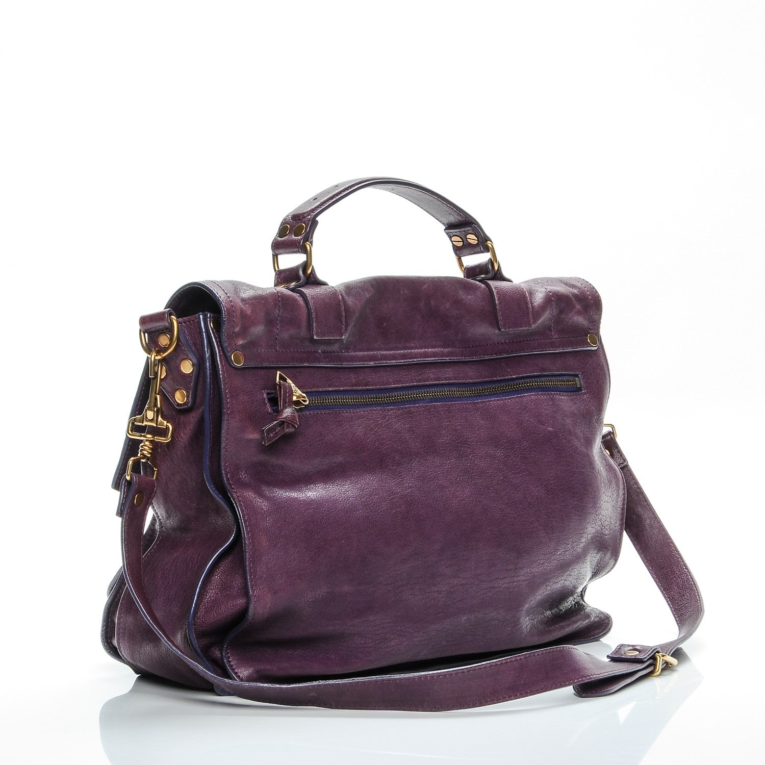 Proenza Schouler Lambskin Large PS1 Satchel Plum 3 of 7