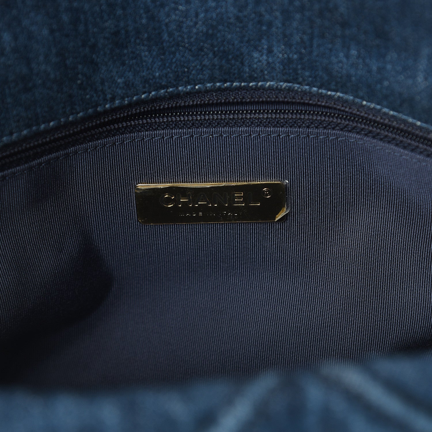 Chanel Denim Quilted Large 19 Flap Blue 5 of 9
