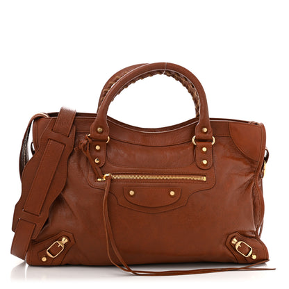 Balenciaga Agneau Classic Gold Hardware City Marron Cognac 1 of 12