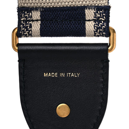 Christian Dior Canvas Embroidered Shoulder Strap Blue 4 of 6