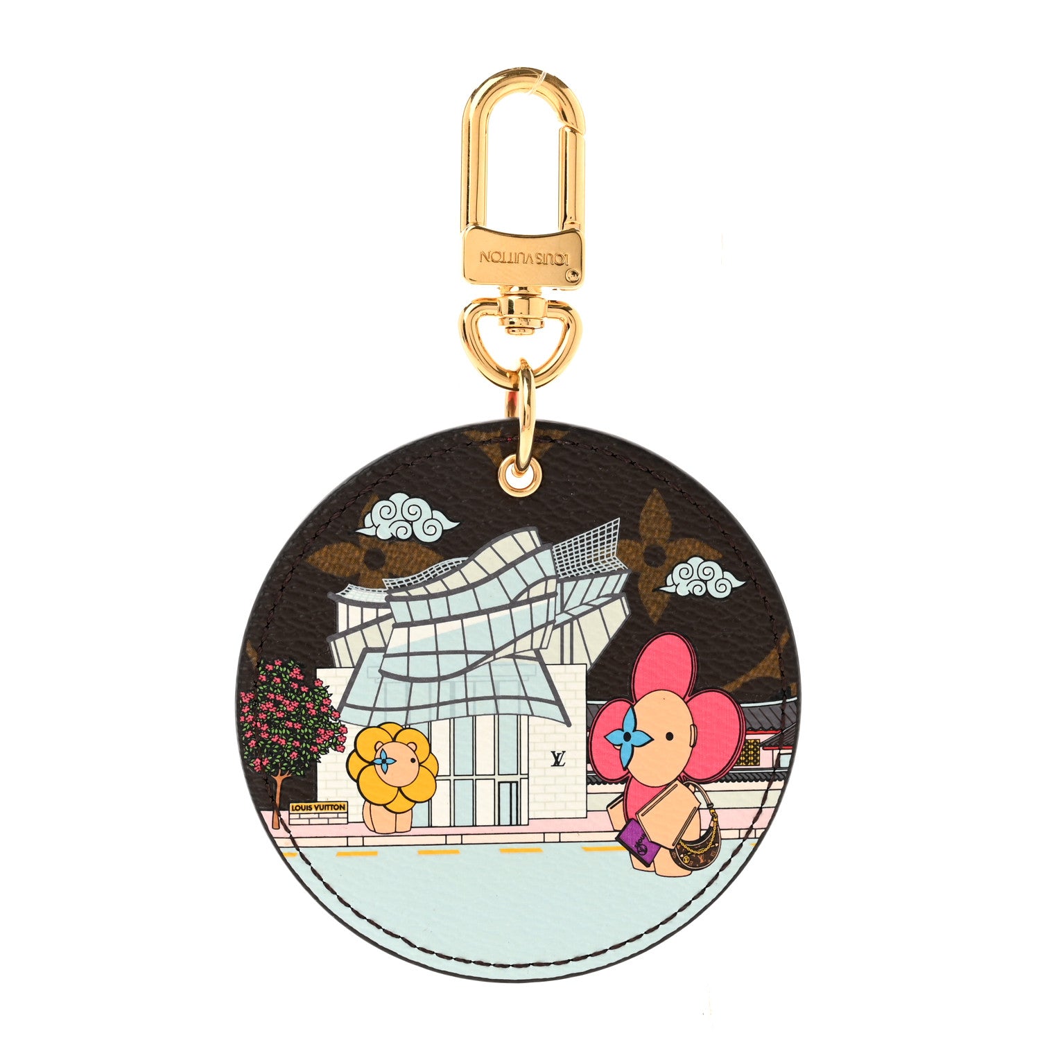 Louis Vuitton Monogram 2022 Christmas Animation Seoul Bag Charm Key Ring Light Pink 1 of 3