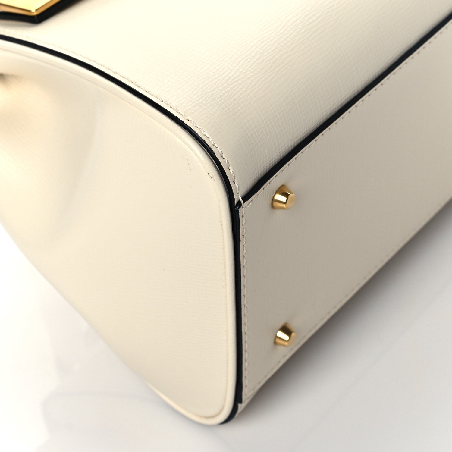 Valentino Garavani Grainy Calfskin Small Rockstud Alcove Top-Handle Bag Light Ivory 8 of 10