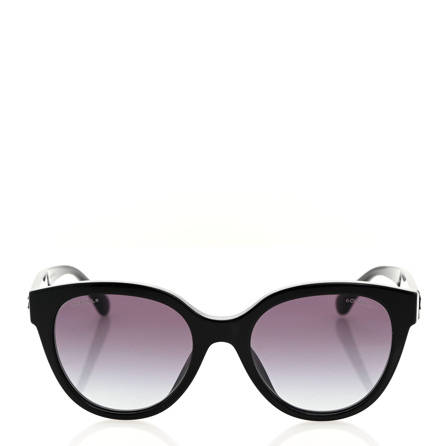 Chanel Acetate CC Butterfly Sunglasses 5414-A Black Green 2 of 7