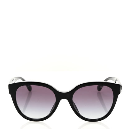 Chanel Acetate CC Butterfly Sunglasses 5414-A Black Green 2 of 7