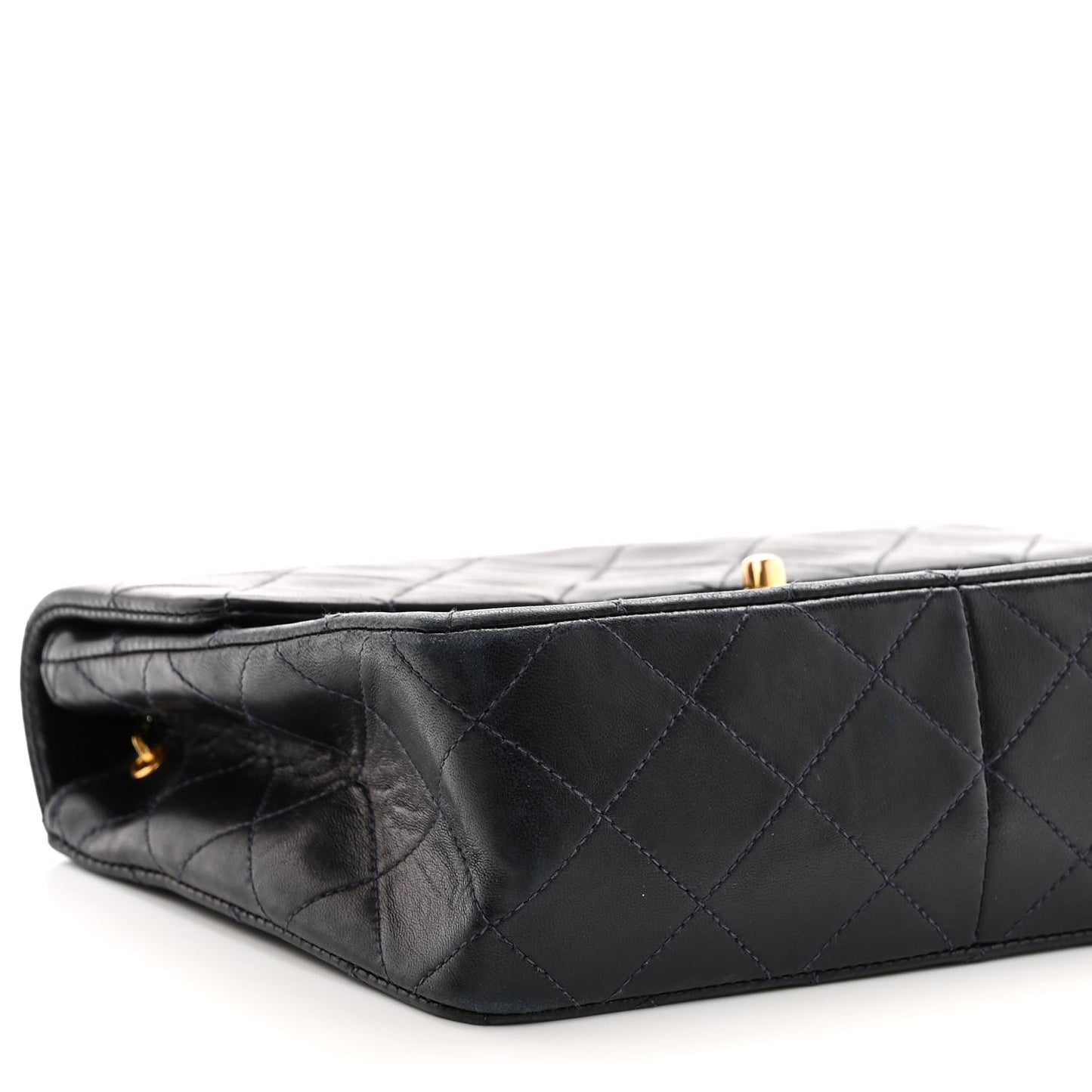 Lambskin Quilted Mini Square Flap Black