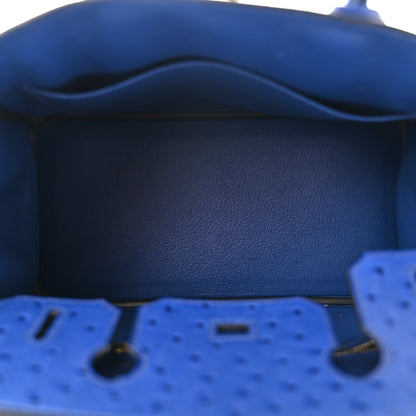 Hermes Ostrich Birkin 30 Bleu Saphir 5 of 11