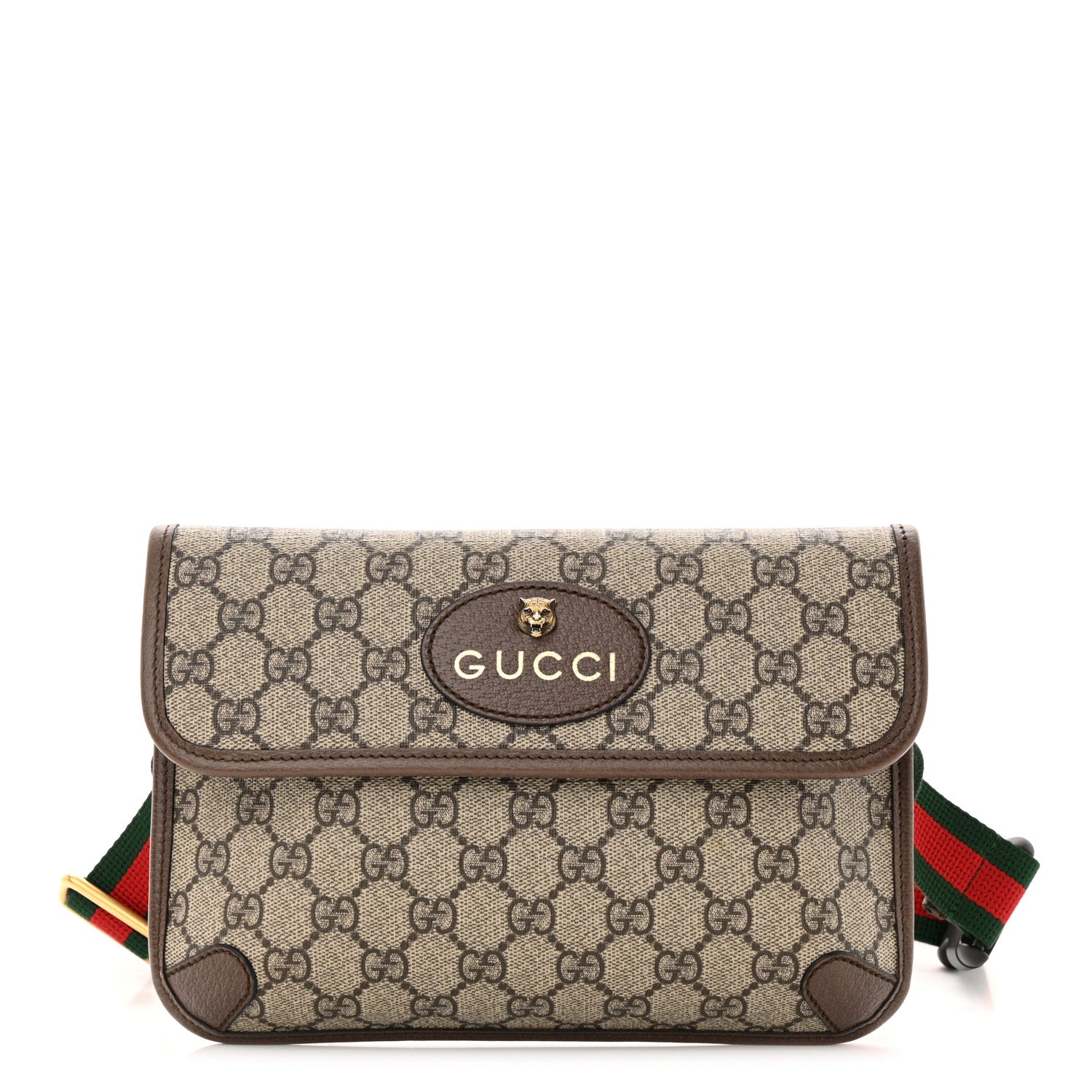 Gucci GG Supreme Monogram Neo Vintage Web Belt Bag Brown 1 of 14