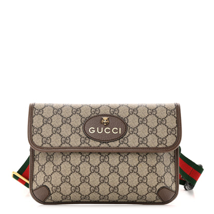 Gucci GG Supreme Monogram Neo Vintage Web Belt Bag Brown 1 of 14